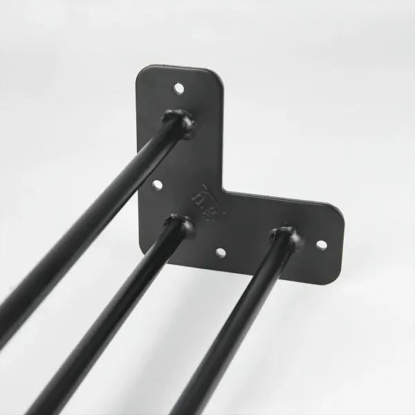 3-delige Zwart Set Stalen Tafelpoten Tafelonderstel Tafelframe HAIRPIN